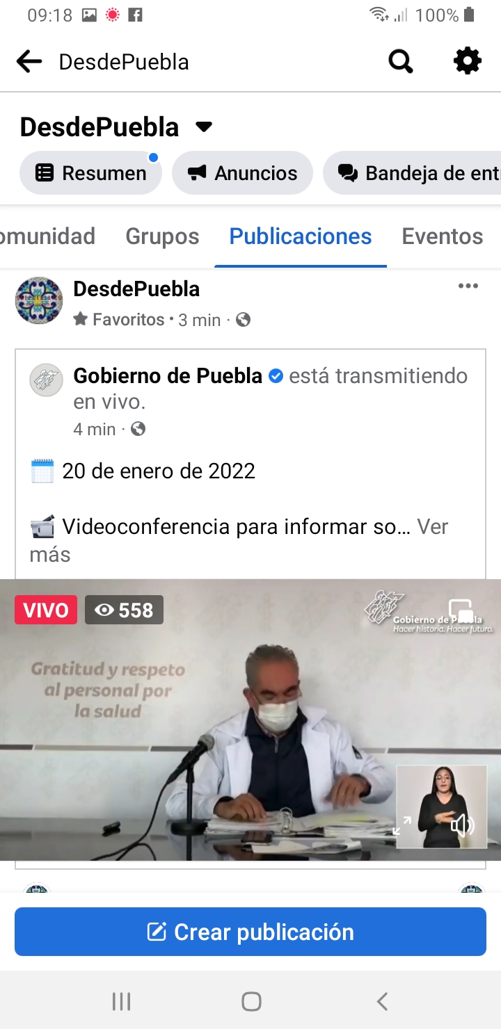 Parte de Guerra Puebla jueves 20: La entidad acumuló 787 contagios