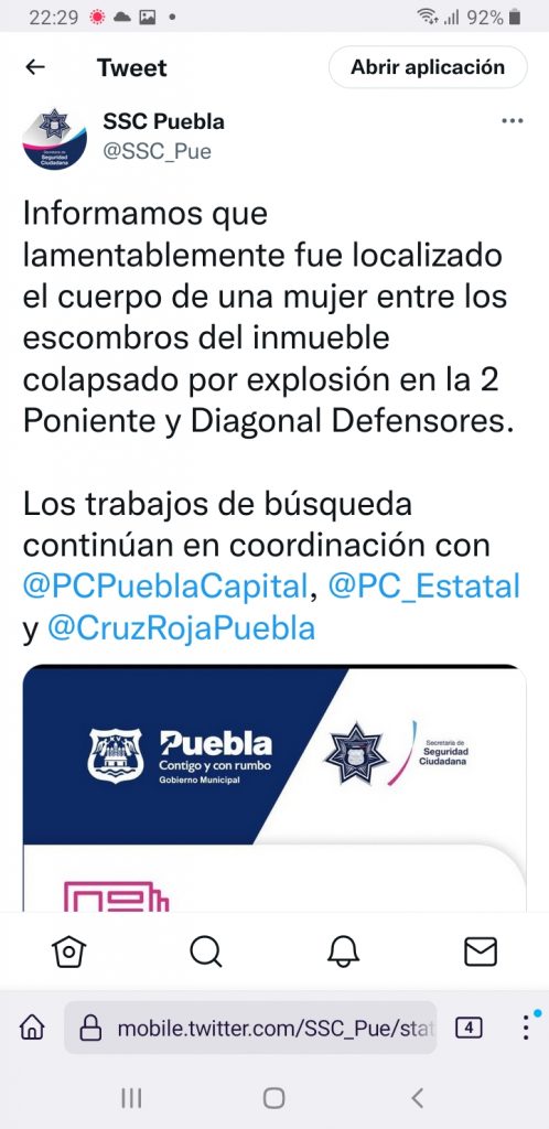 Encuentran un cadáver en la zona de explosión