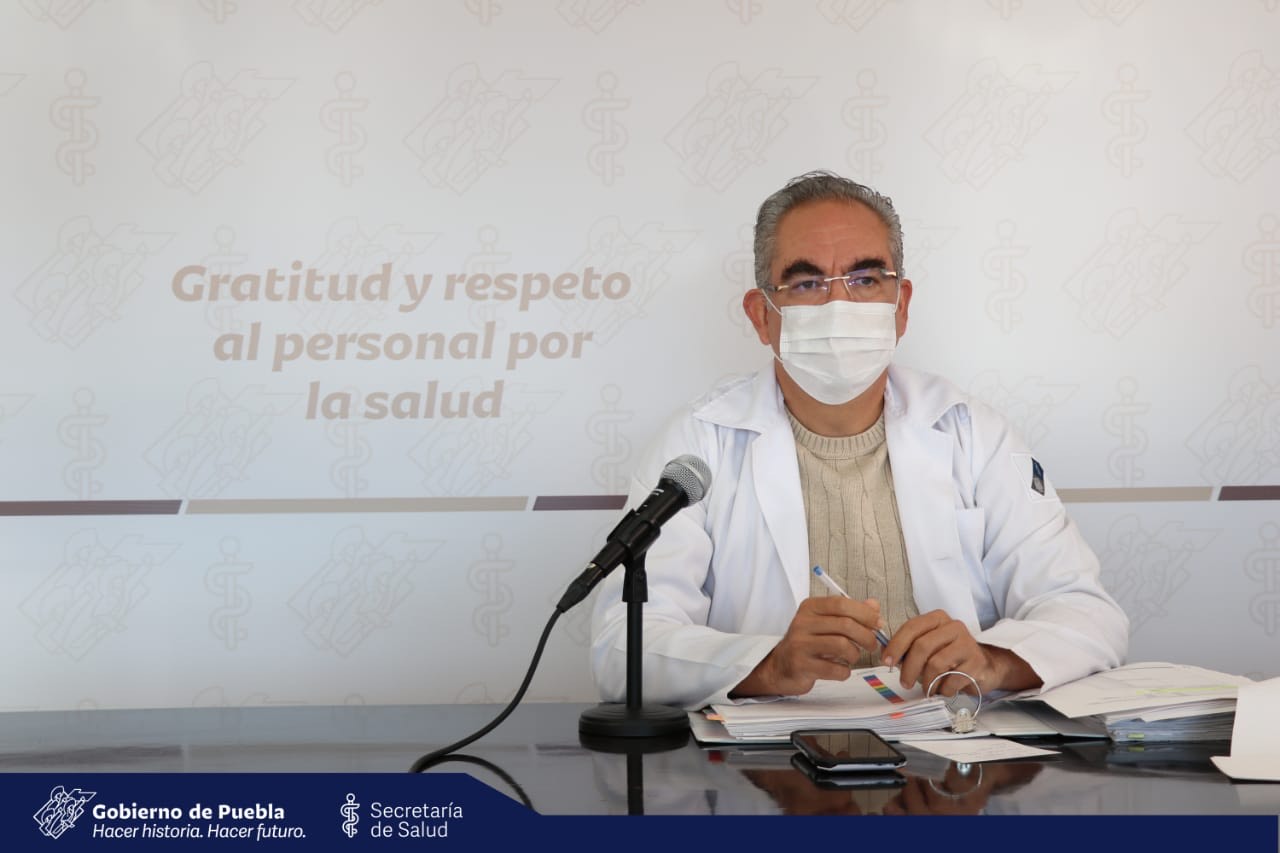 Puebla tiene 28 intubados y 282 hospitalizados por Covid, informó José Antonio Martínez