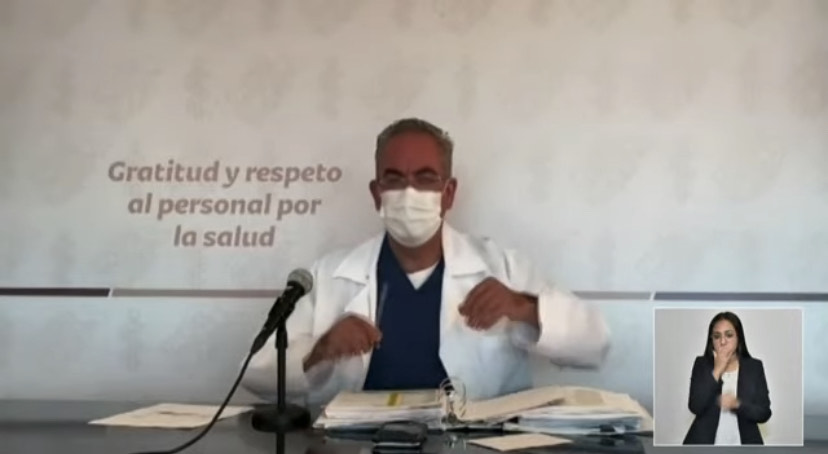 Video desde Puebla: Actualmente, 36 personas intubadas por Covid19 en el estado, advirtió el secretario de Salud