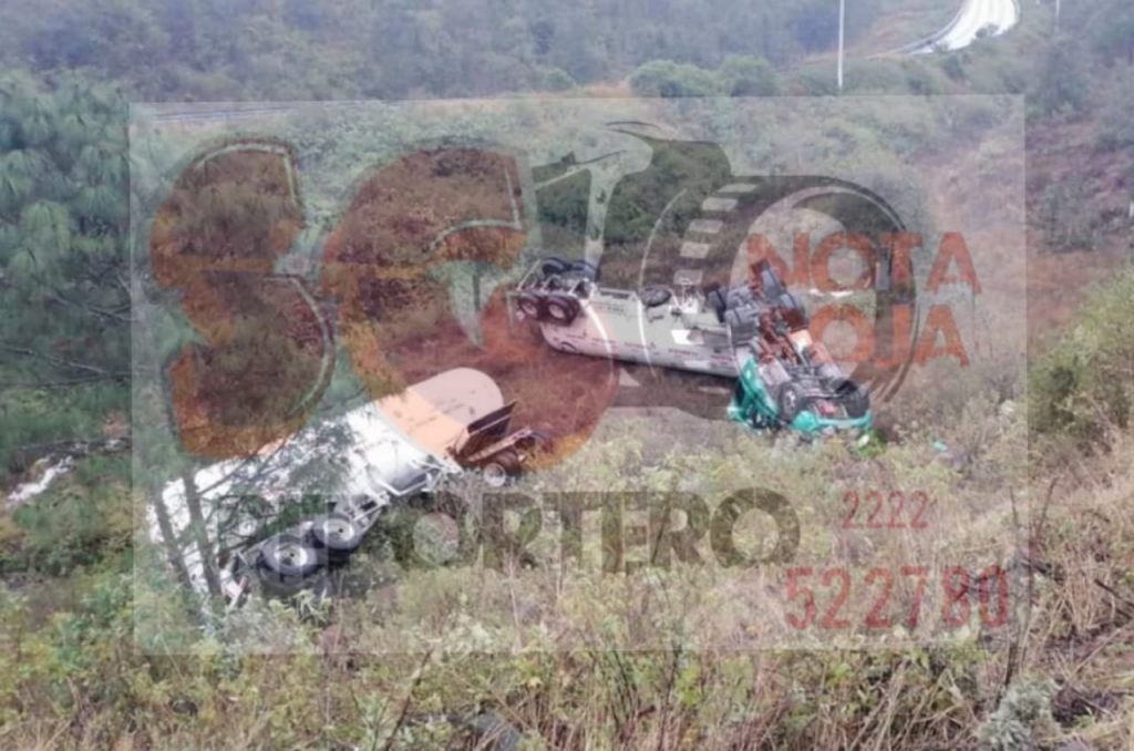 Vuelca un auto tanque en las cubres de Maltrata entre el tramo de Esperanza y la Estancia; una persona sin vida