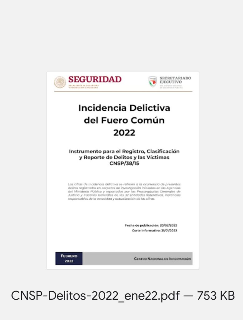 Aumentaron los delitos en Puebla en enero del 2022 en comparación al.año pasado: SNSP