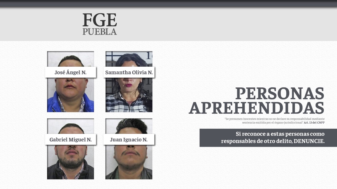FGE aprehendió a 4 personas por extorsión en Teziutlán; dos eran Agentes