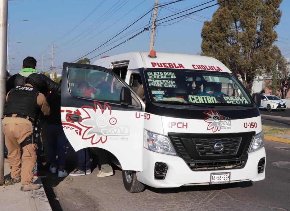 Ayuntamiento de San Pedro Cholula aplica estrategias contra robos en transporte público