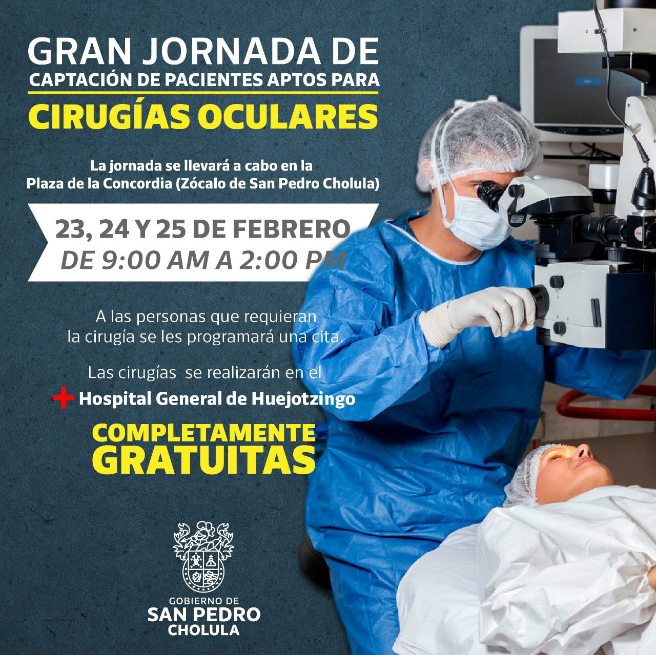 Ayuntamiento de San Pedro Cholula realiza jornadas gratuitas de salud visual