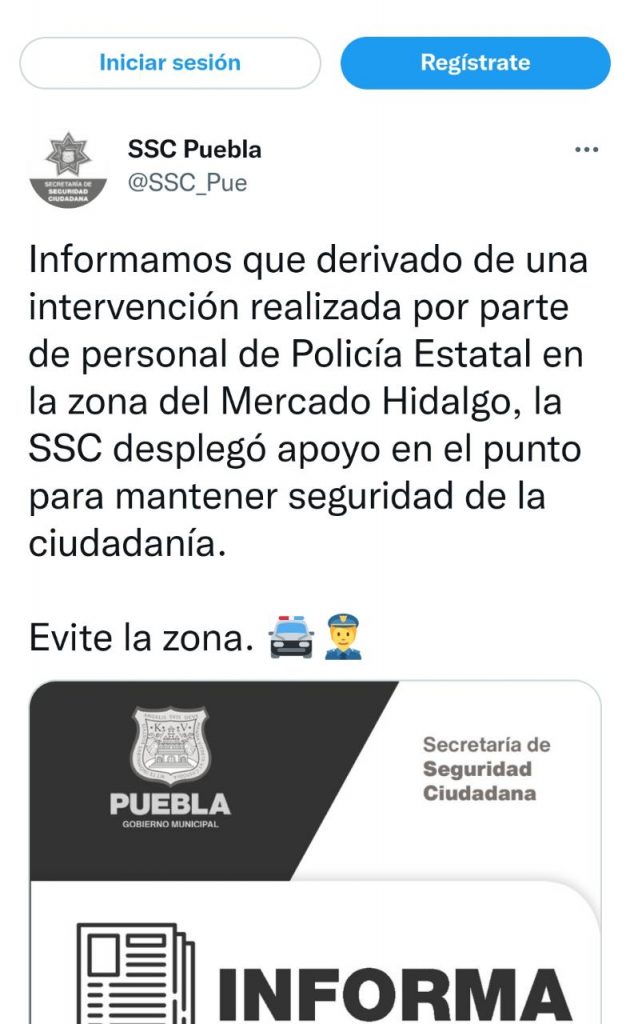 Video desde Puebla: Balacera en el mercado Hidalgo provoca la detención de 2 locatarios