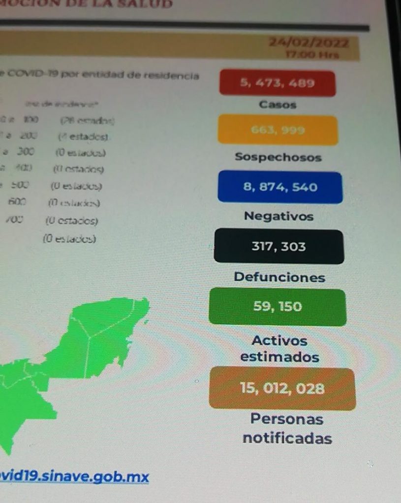 Parte de Guerra nacional viernes 25: México llega a 317 mil 303 decesos por covid-19