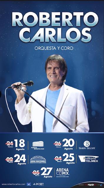 Los conciertos de Roberto Carlos por México se posponen al mes de agosto