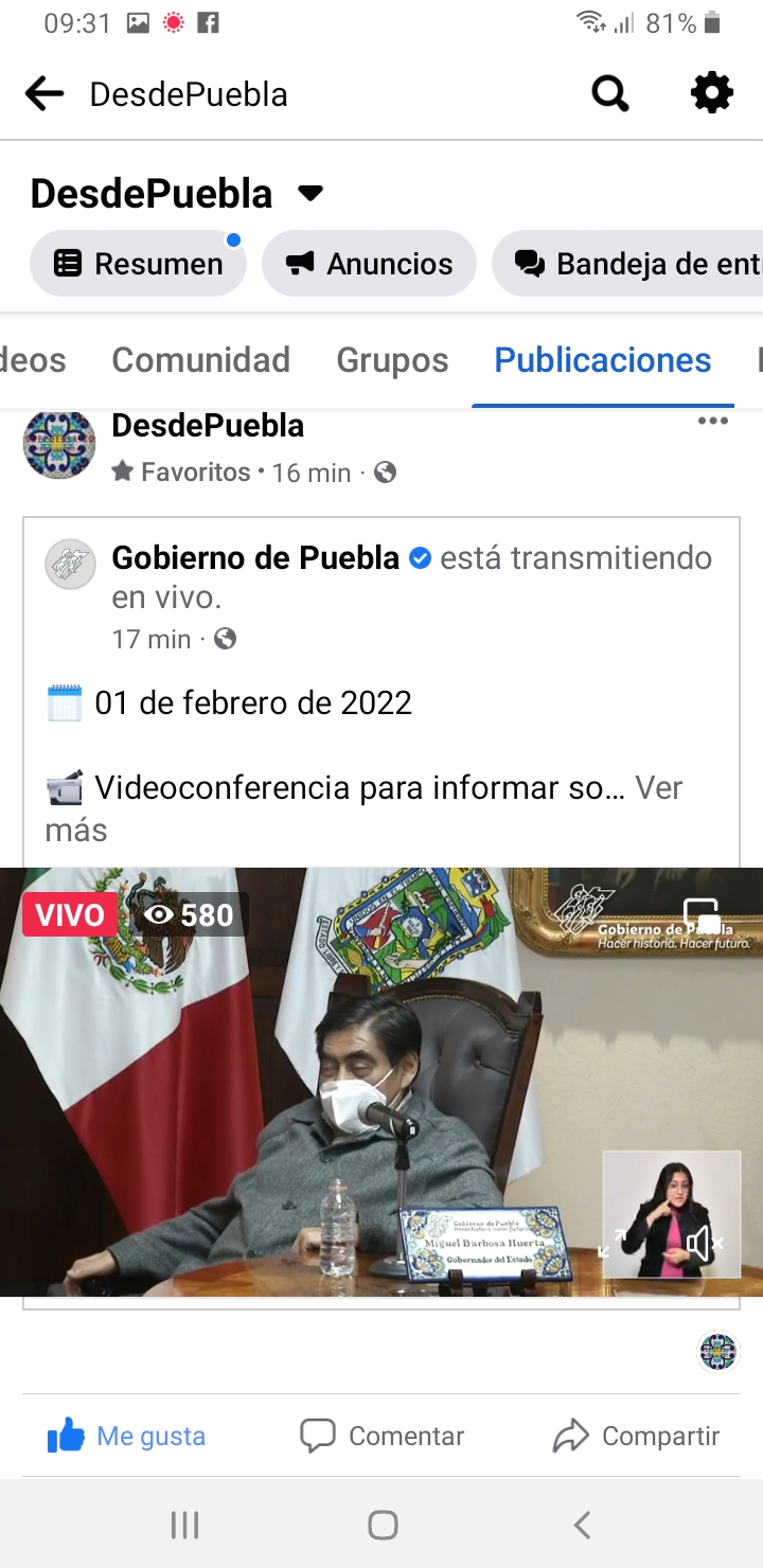 No se subsidiará el manejo del tren Puebla-Cholula, aclaró el gobernador Barbosa