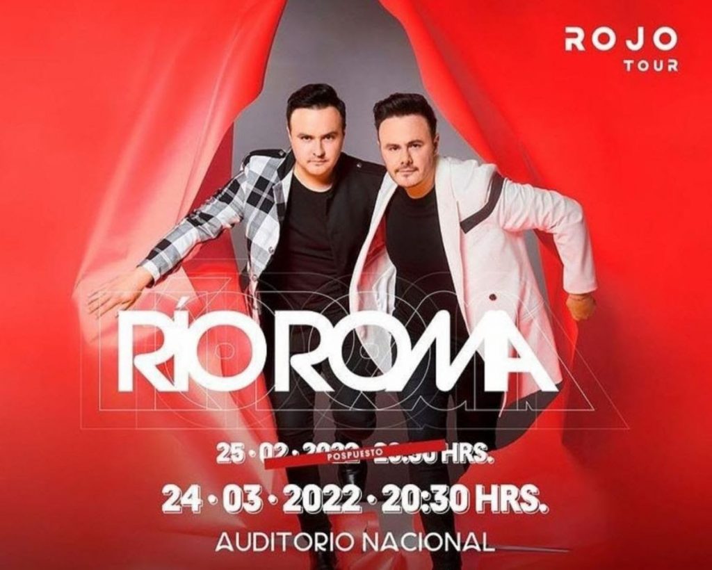 El concierto de Río Roma en el Coloso de Reforma programado para el 25 de febrero se pospone para el 24 de marzo