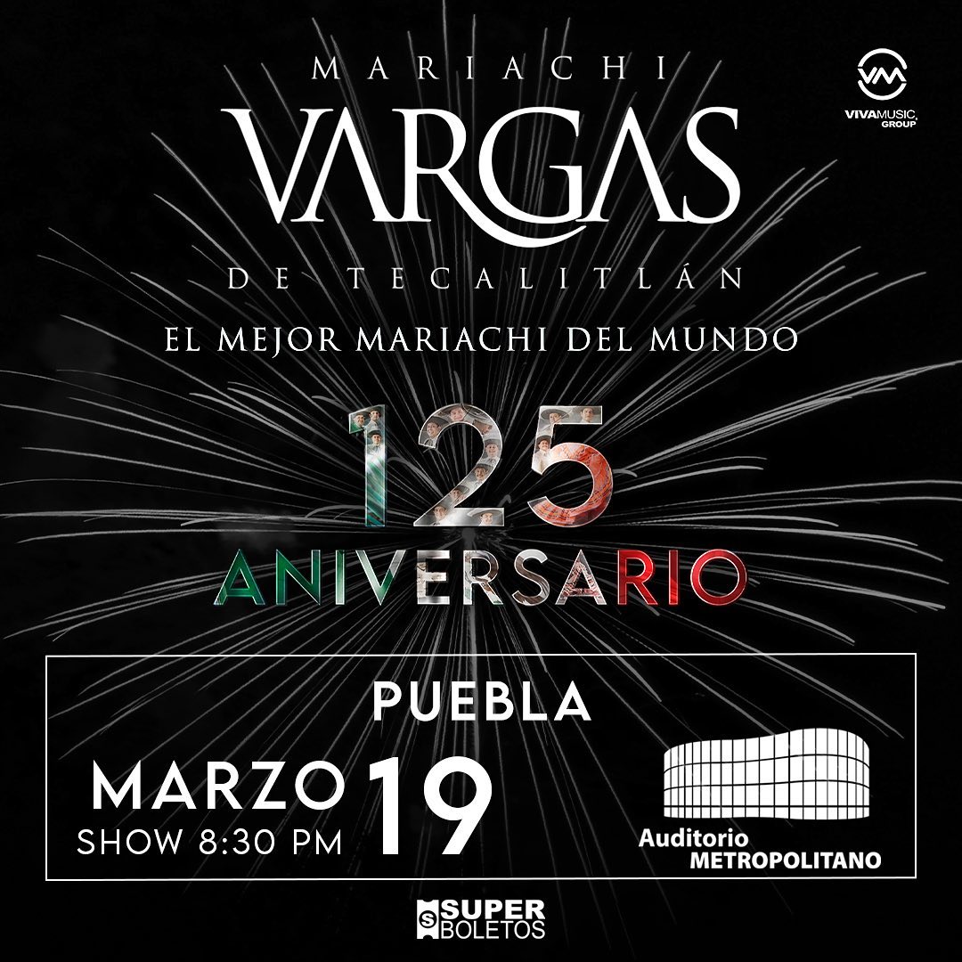 El Mariachi Vargas llega con su gira de 125 años de trayectoria a Puebla