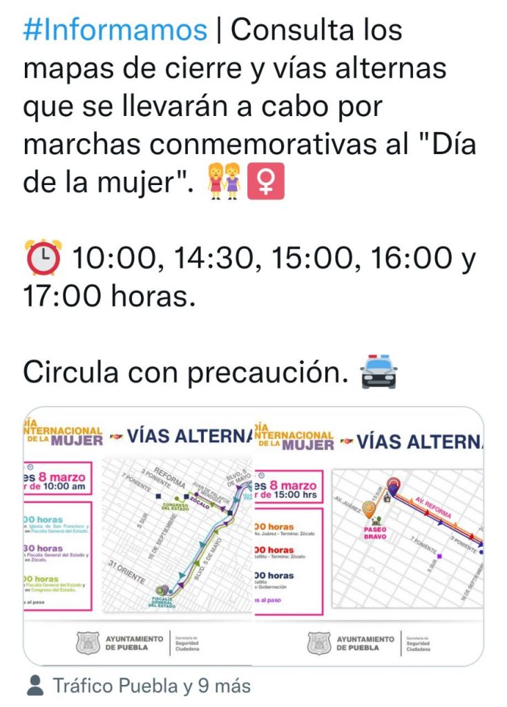 Diversas marchas por Día de la Mujer; se abren vías alternas