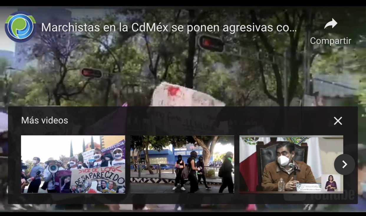 Video desde Puebla: Marchistas en CDMX se ponen agresivas