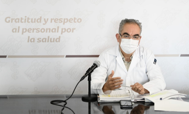 Video desde Puebla: En un día siete personas más fueron hospitalizadas por covid en el estado, advirtió el secretario de Salud