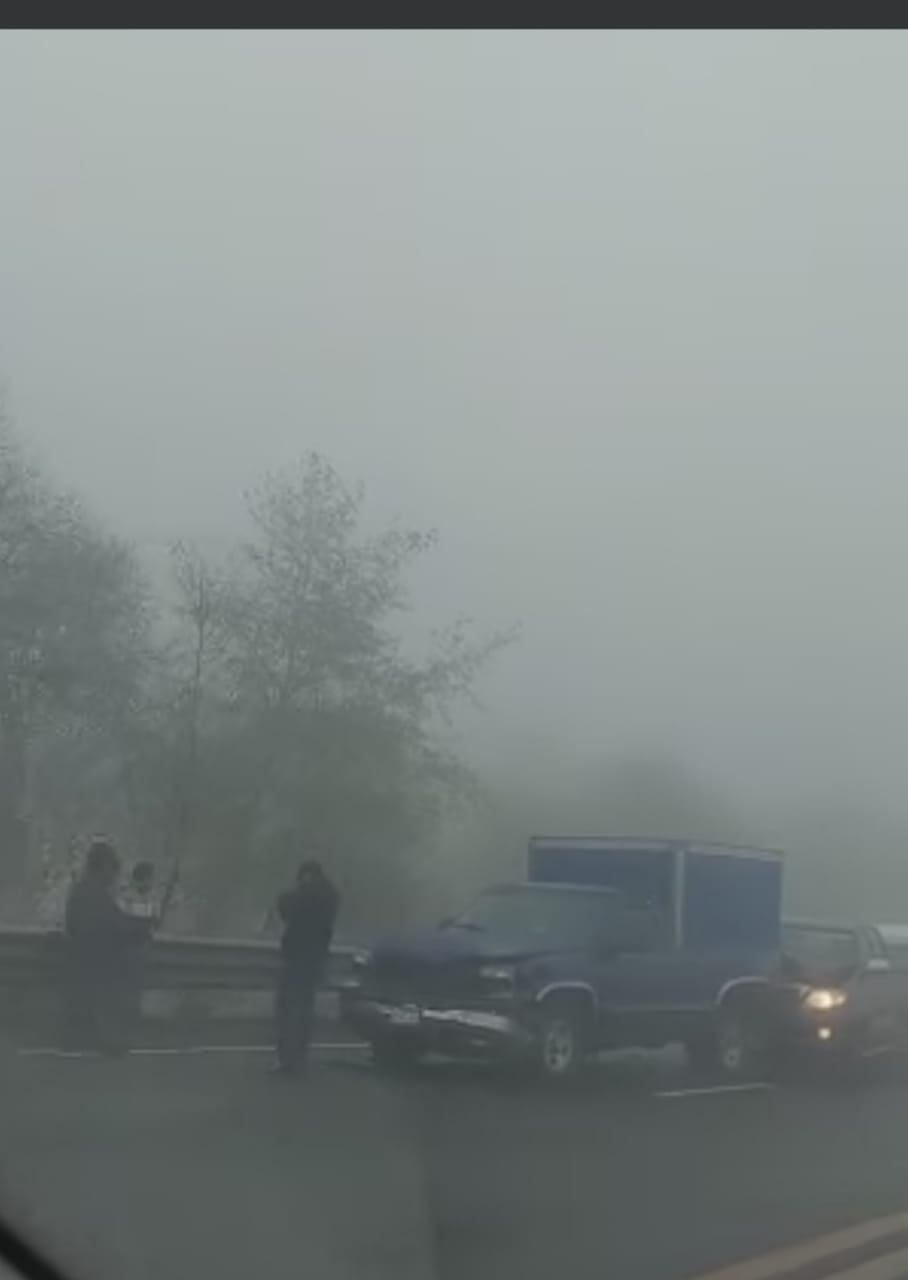 Densa neblina provoca choque en la México Tuxpan