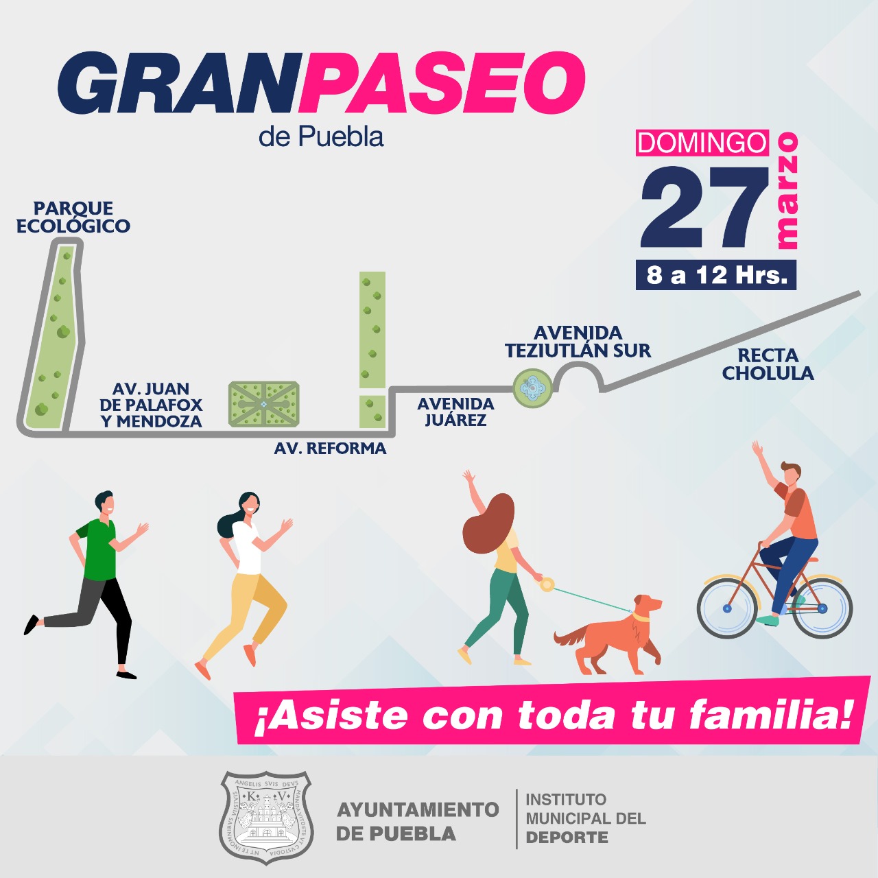 Ayuntamiento de Puebla anuncia paseo ciclista