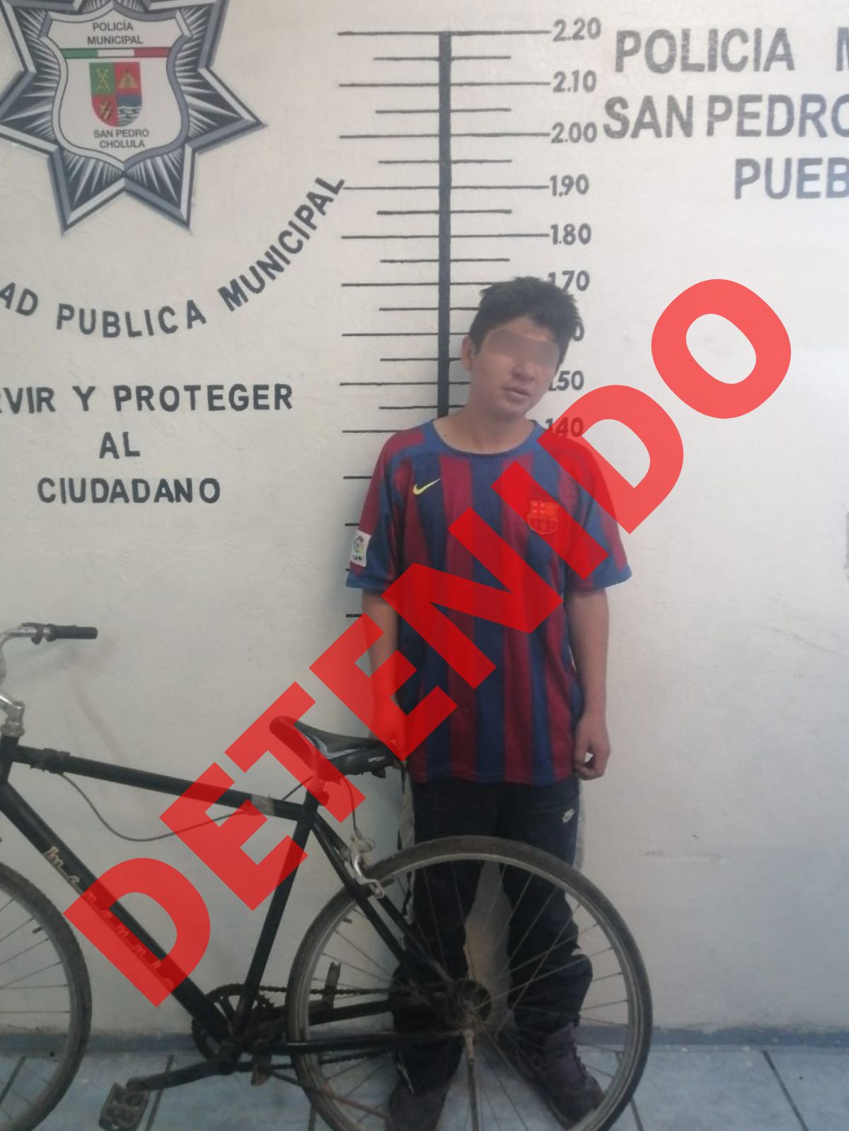 Detienen a roba bicicletas en San Pedro Cholula
