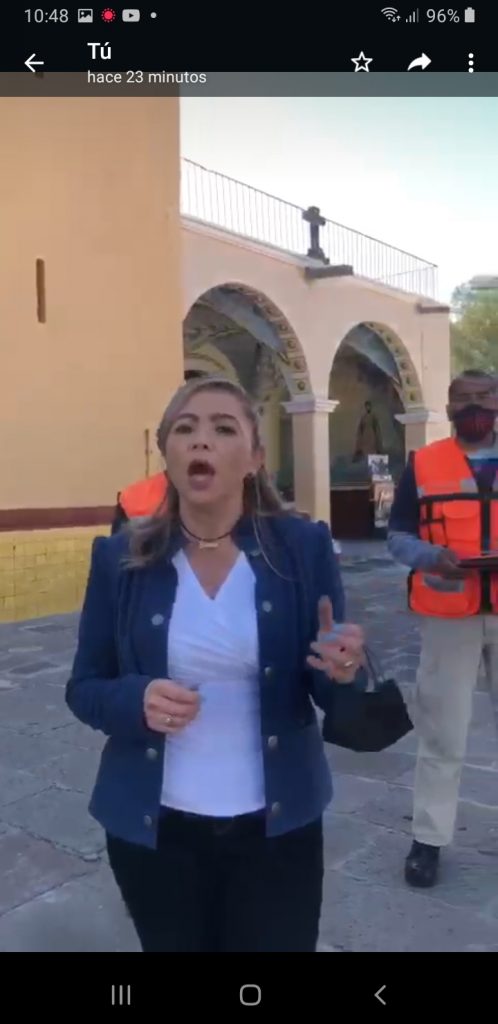 Video desde Puebla: Saldo blanco en San Pedro Cholula tras el temblor,  reportó la presidenta Paola Angon