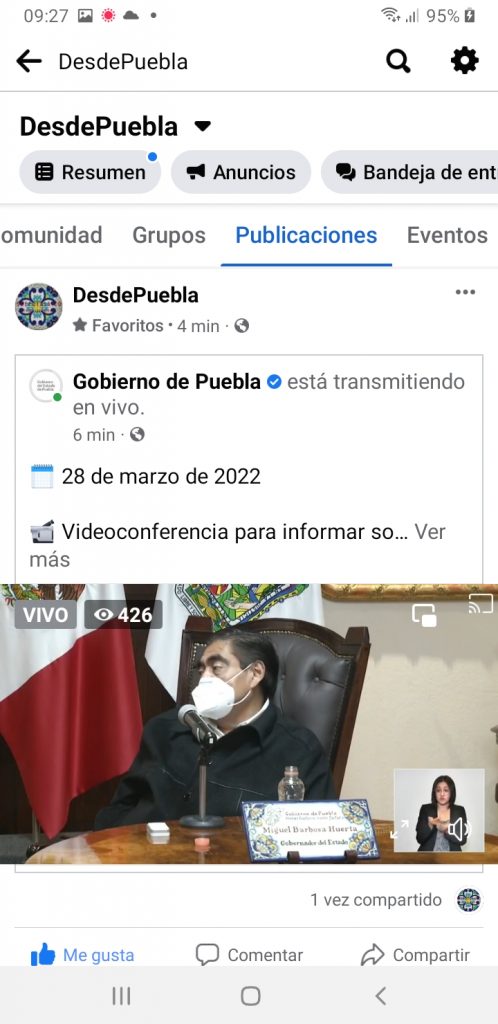 Gobernador Barbosa reconoció que la visita de AMLO “fue un momento muy especial”