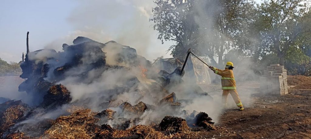 Incendios ocurridos este día en zonas del municipio de Zacatlán