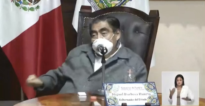 Video desde Puebla: Gobernador Barbosa pidió a ayuntamientos regular comercios durante semana santa