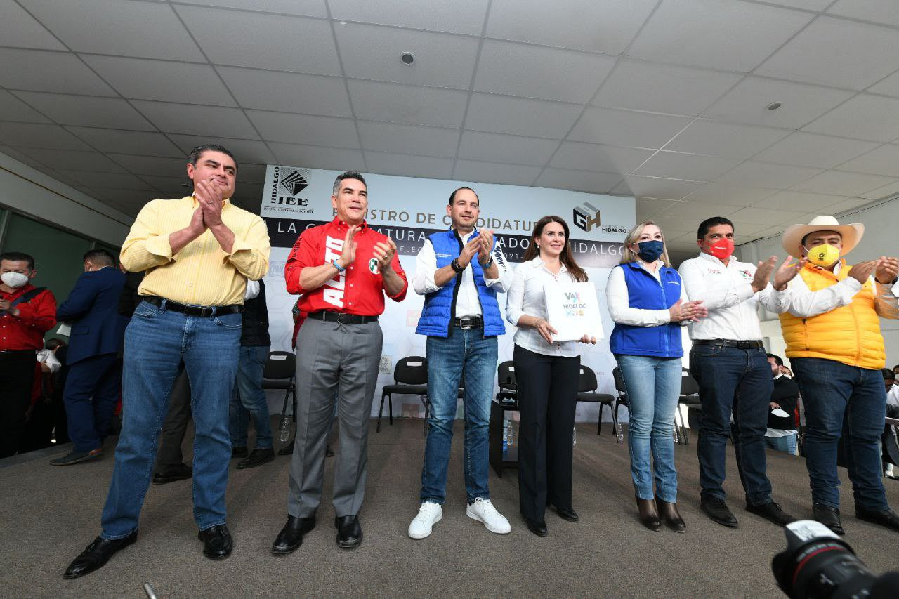 Se registra Carolina Viggiano como candidata de “Va por Hidalgo” a la gubernatura del estado