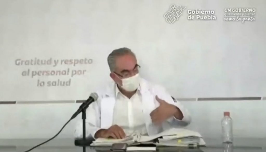 Video desde Puebla: La cuarta ola está en su punto más bajo en el estado, indicó el secretario de Salud
