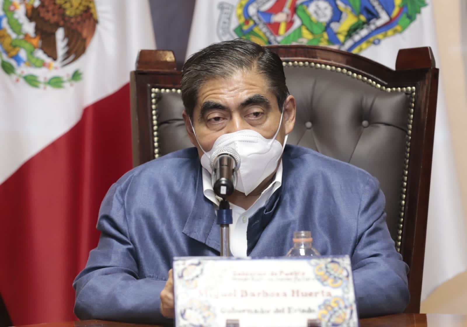 Video desde Puebla: Miguel Barbosa acusó a la oposición PRIAND de defender intereses privados
