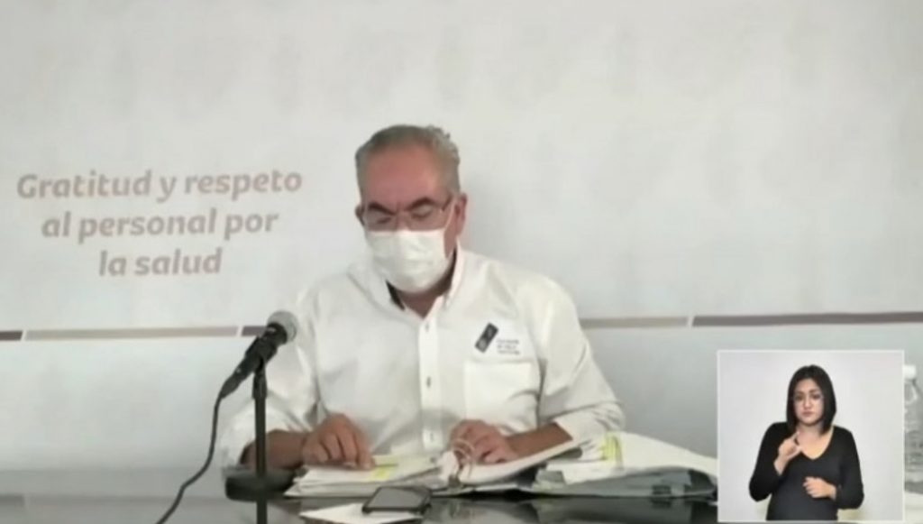 Video desde Puebla: Covid es la tercera enfermedad más frecuente en Puebla, admitió el secretario de Salud