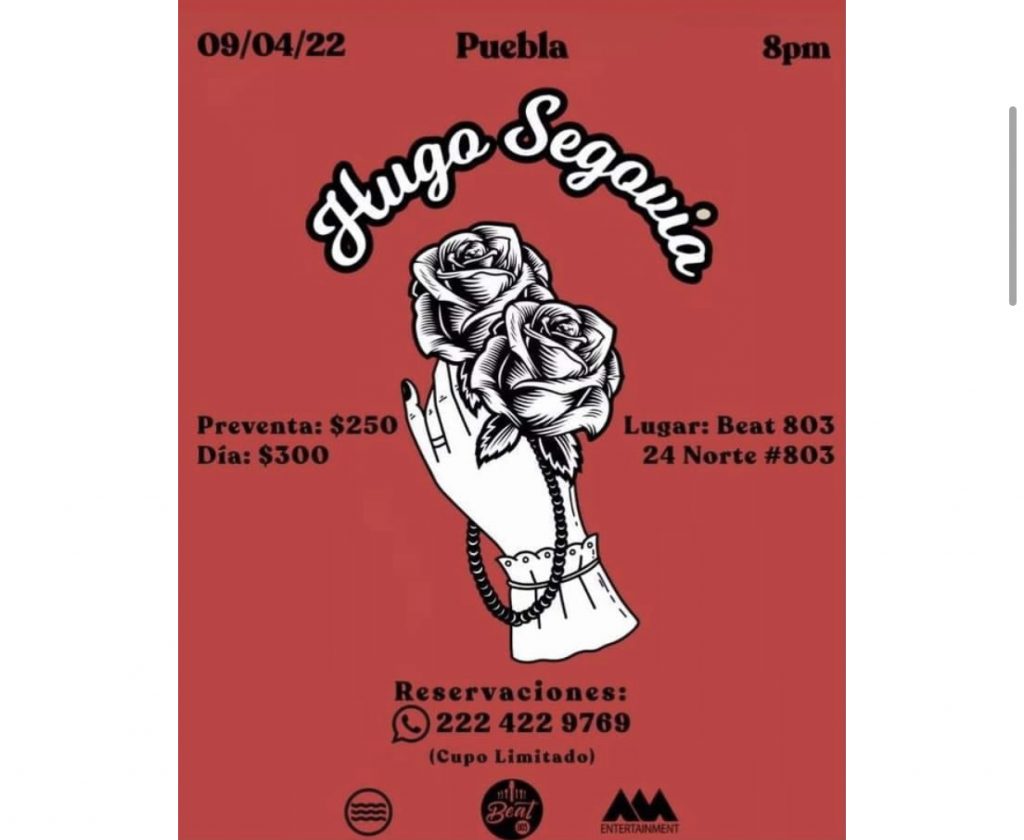 Hugo Segovia regresa a Puebla en Beat 803