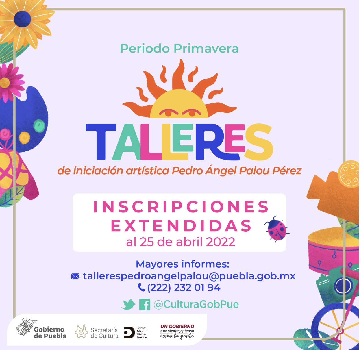 Amplía Cultura plazo de inscripción a Talleres de Iniciación Artística