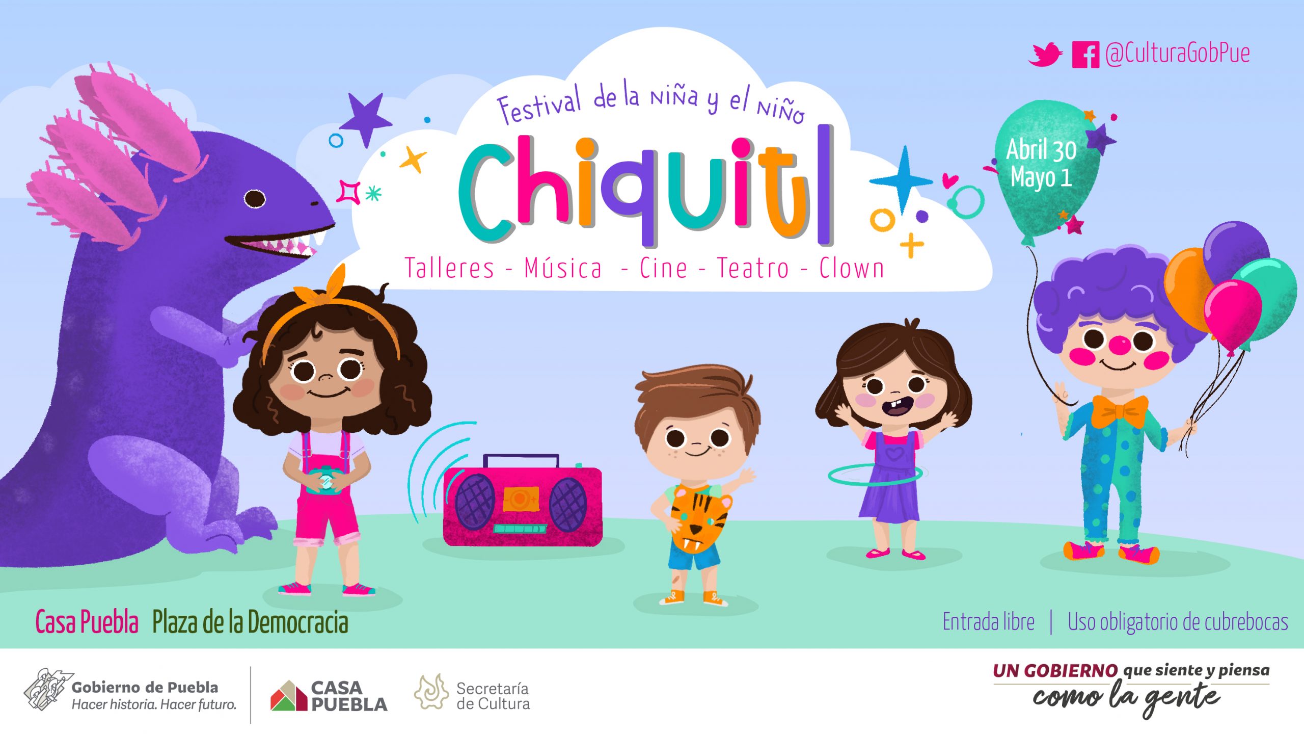 Con Festival “Chiquitl” 2022, Cultura celebrará a niñas, niños y adolescentes