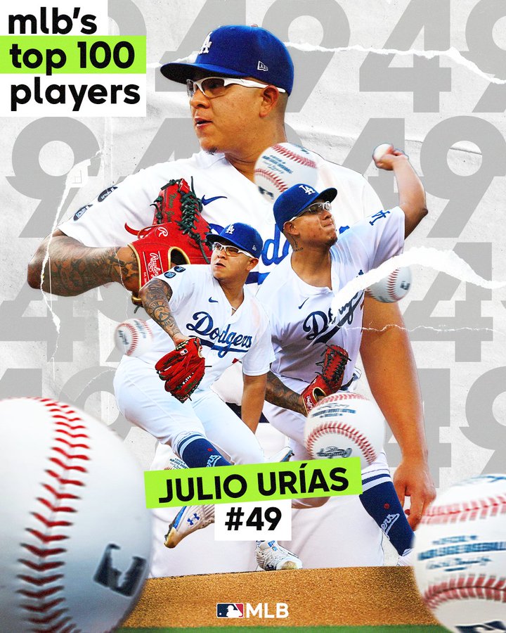 ¡Sí señor! Julio Urías entre los 50 mejores jugadores de Grandes Ligas