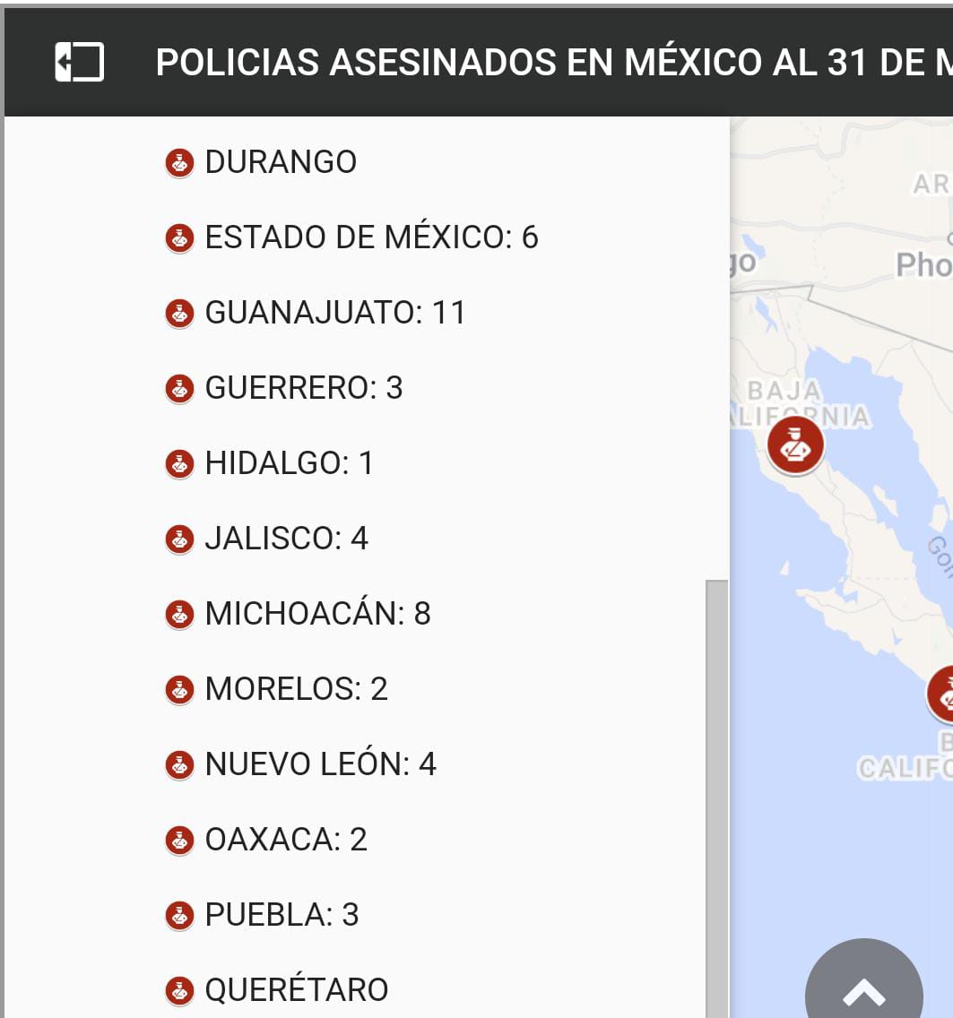 Estado de México, Guanajuato y Michoacán, estados del país con mayor número de policías muertos: Causa Común