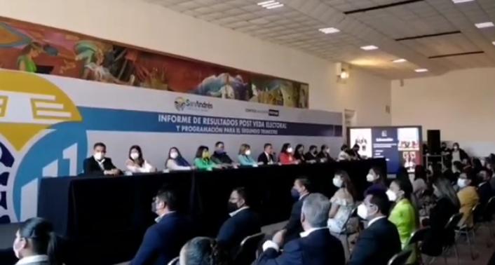 Video desde Puebla: En San Andrés Cholula, Mundo Tlatehui da un resumen de las acciones de beneficio social en su gestión