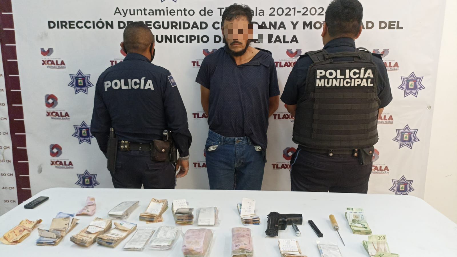 Policía de Tlaxcala aprehende a presunto ladrón de cuentahabientes y recupera más de 285 mil pesos