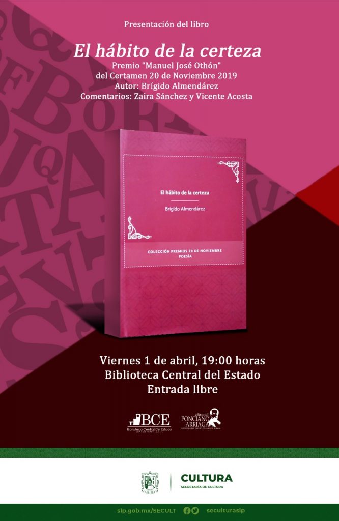 El hábito de la Certeza de Brígido Almendárez en la Biblioteca Central del Estado