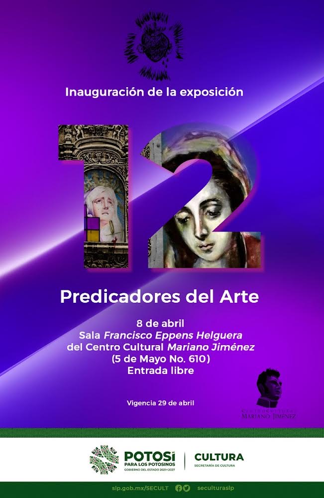 “12 Predicadores del Arte”, exposición colectiva en el Centro Cultural Mariano Jiménez