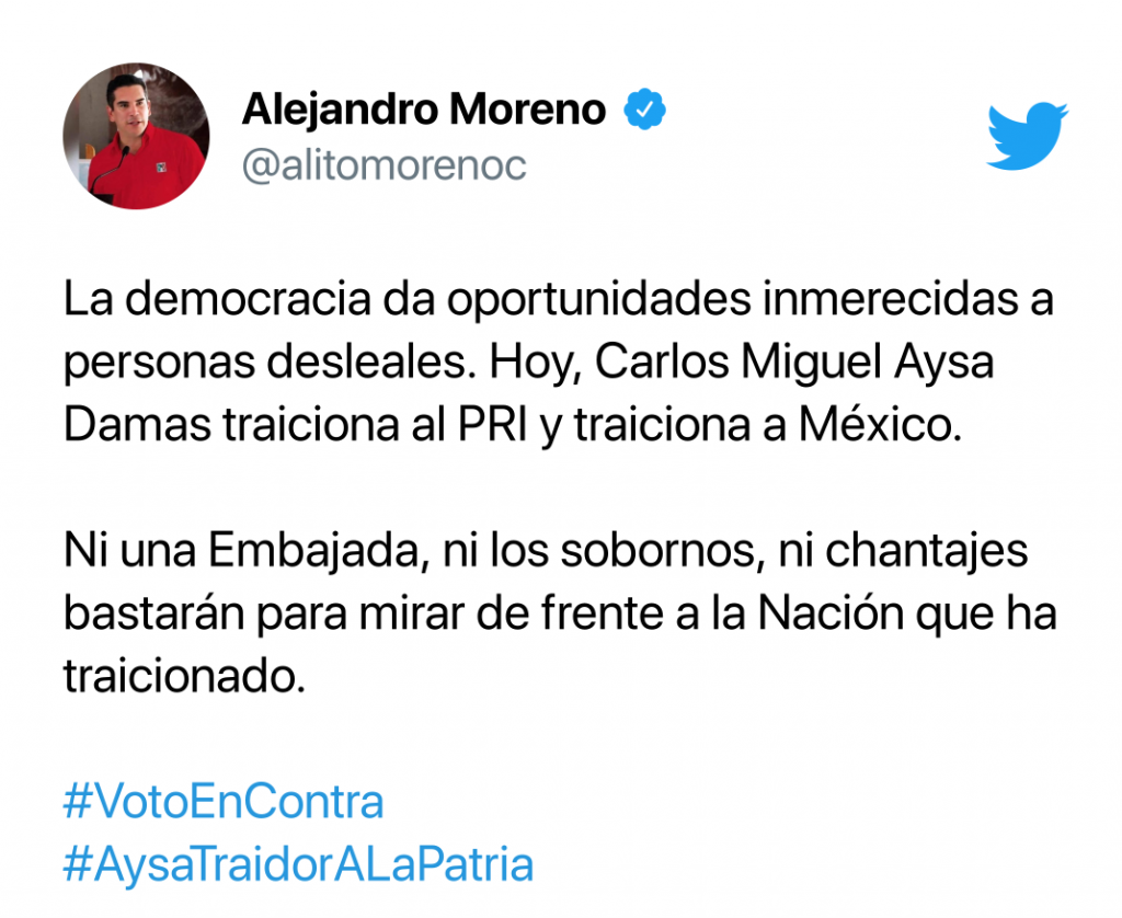 Cueste lo que cueste, PRI votará contra Reforma Eléctrica del Gobierno: Alejandro Moreno