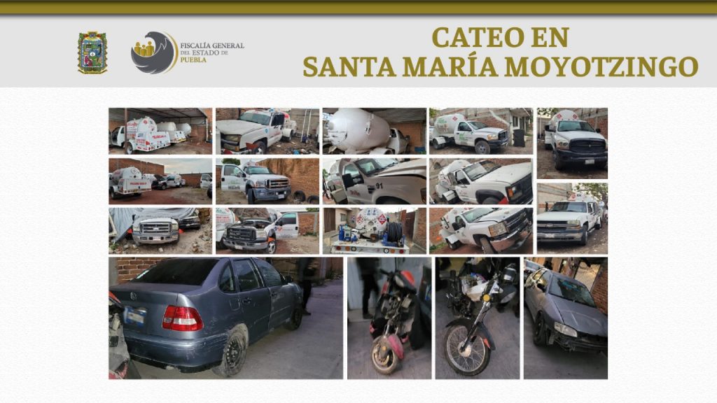 Huachicoleros y narcos se pasean por Texmelucan; policía estatal asegura 15 pipas y droga en un inmueble