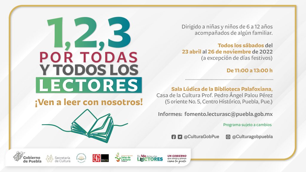 Impulsa Secretaría de Cultura jornada de lectura para  niñas y niños