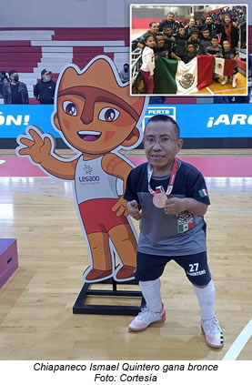Chiapaneco Ismael Quintero gana bronce con México Talla Baja de Futbol
