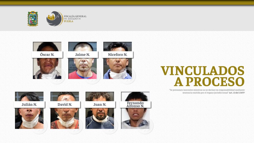 FGE obtuvo la vinculación a proceso de siete hombres por robo