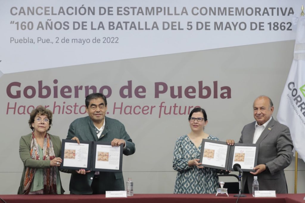 Miguel Barbosa encabeza cancelación de estampa conmemorativa del 5 de mayo