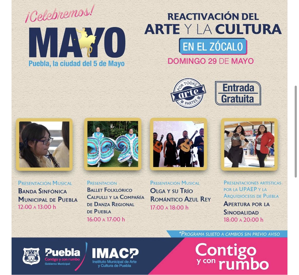 Arte y cultura por todas partes, de la mano del ayuntamiento de Puebla
