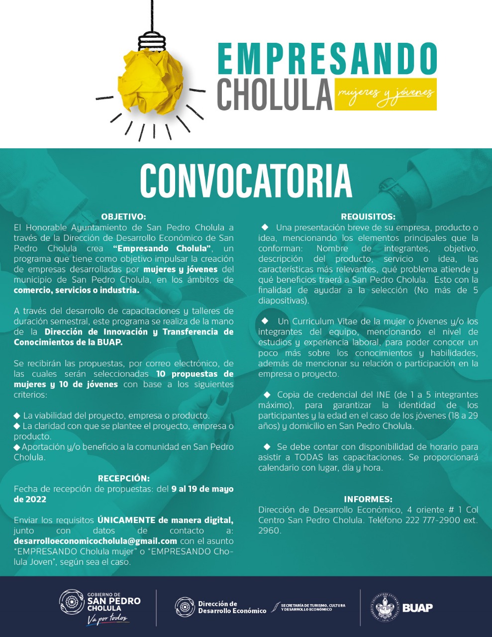 Paola Angon lanza “Empresando Cholula”, programa de apoyo a emprendedores en San Pedro