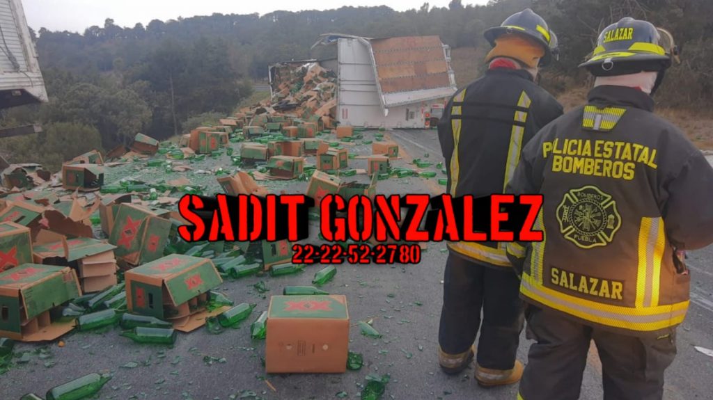 Rapiña en la Azumbilla-El Seco tras accidente entre dos tractocamiones