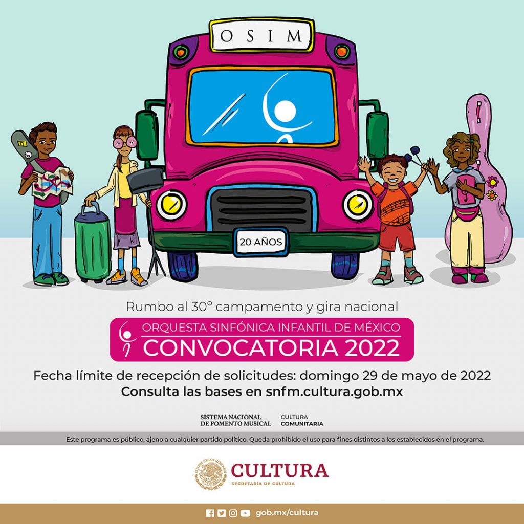 Invita Cultura a participar en la integración de la “Orquesta Sinfónica Infantil de México”