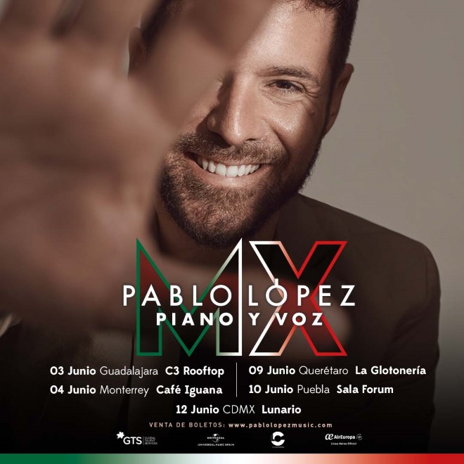 El cantautor español Pablo López llega a México