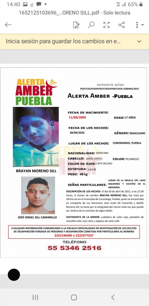 Alerta Amber para localizar a dos hermanos menores de edad